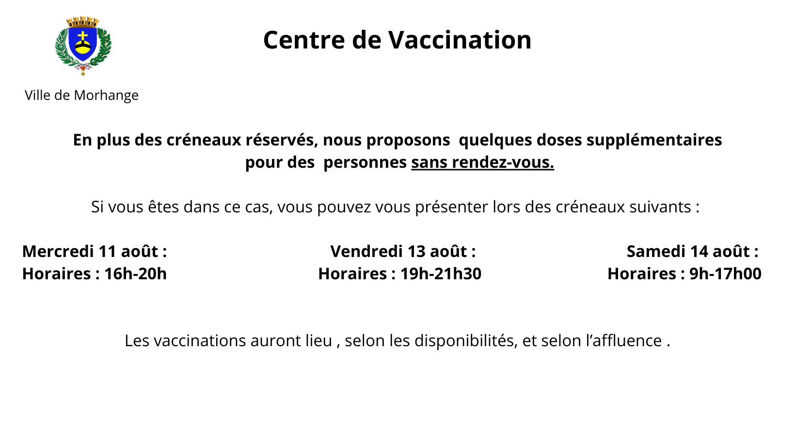 Infos vaccination