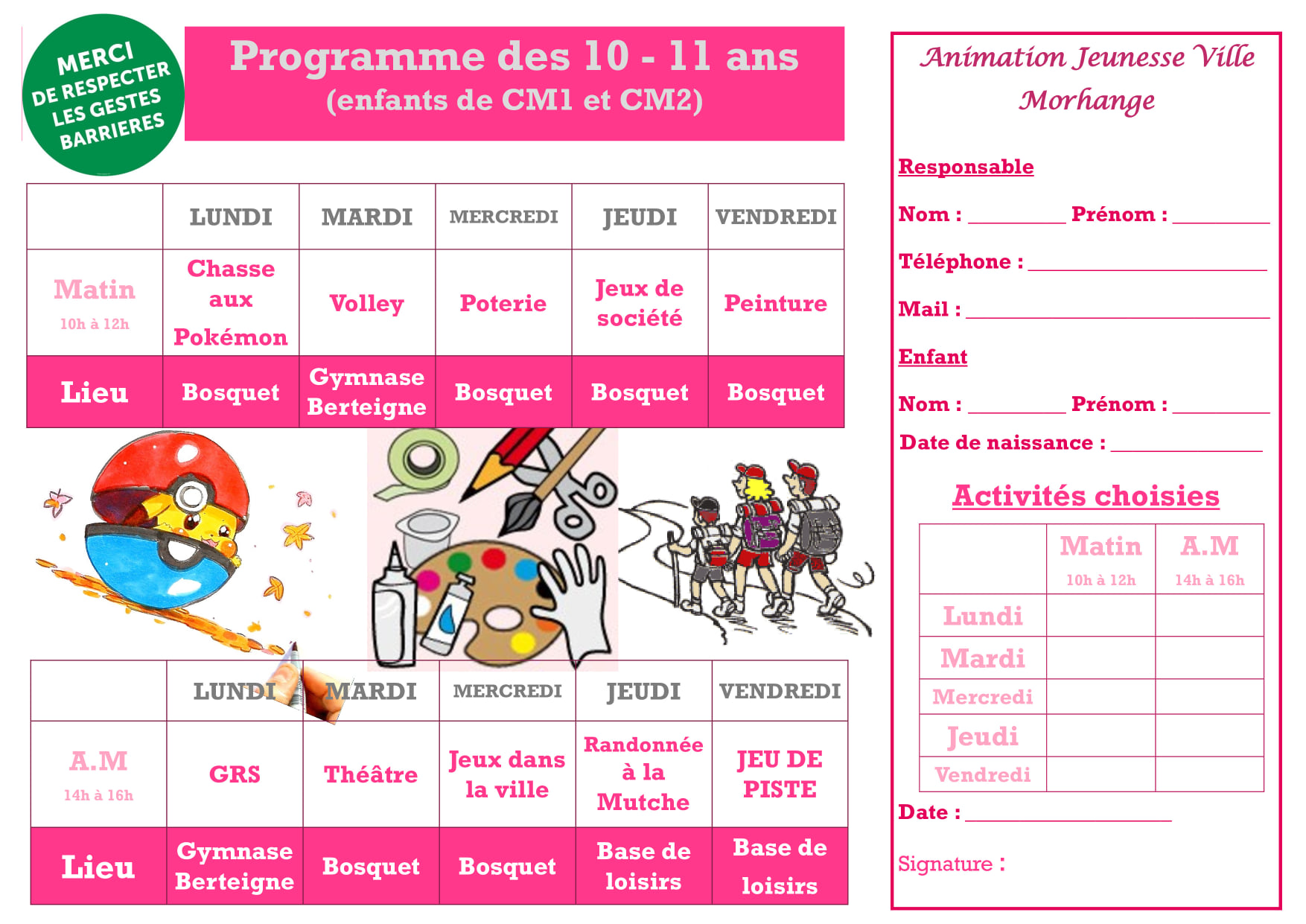 Programme 10-11 ans